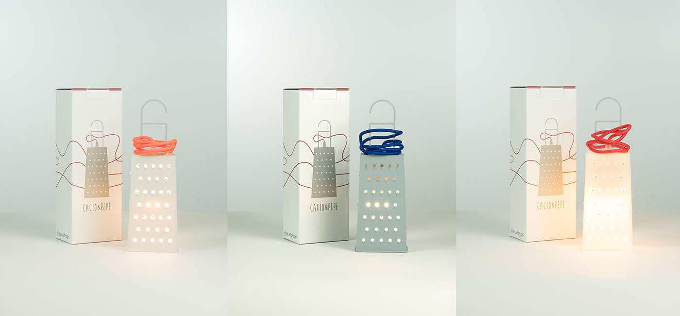 Table Lamp Cacio&Pepe Battery In-Es Artdesign Collection Battery Color Grey 18 cm